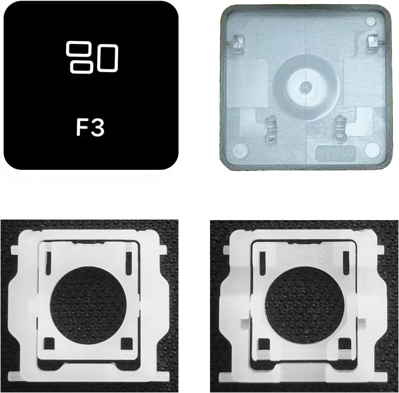 GRMTRV Replacement Individual Key Cap Hinge for MacBook Air 13'' 15'' M3 M4 A3113 A3114 A3240 A3241, 14'' 16'' Pro/Max M4 A3185 A3186 A3401 A3112 A3403 2024-2025 (F3) - Image 1